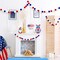 4 Pack 26.3 Feet 4th of July Pom Pom Garland Decorations, Red White Blue 30 Balls Independence Day Felt Ball Garland Patriotic Hanging Supplies for Memorial Day Labor Day Party Home Decor